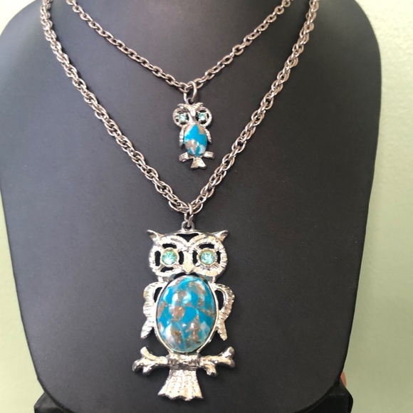 Fashion Double Owl Necklace - Picture 2 of 4